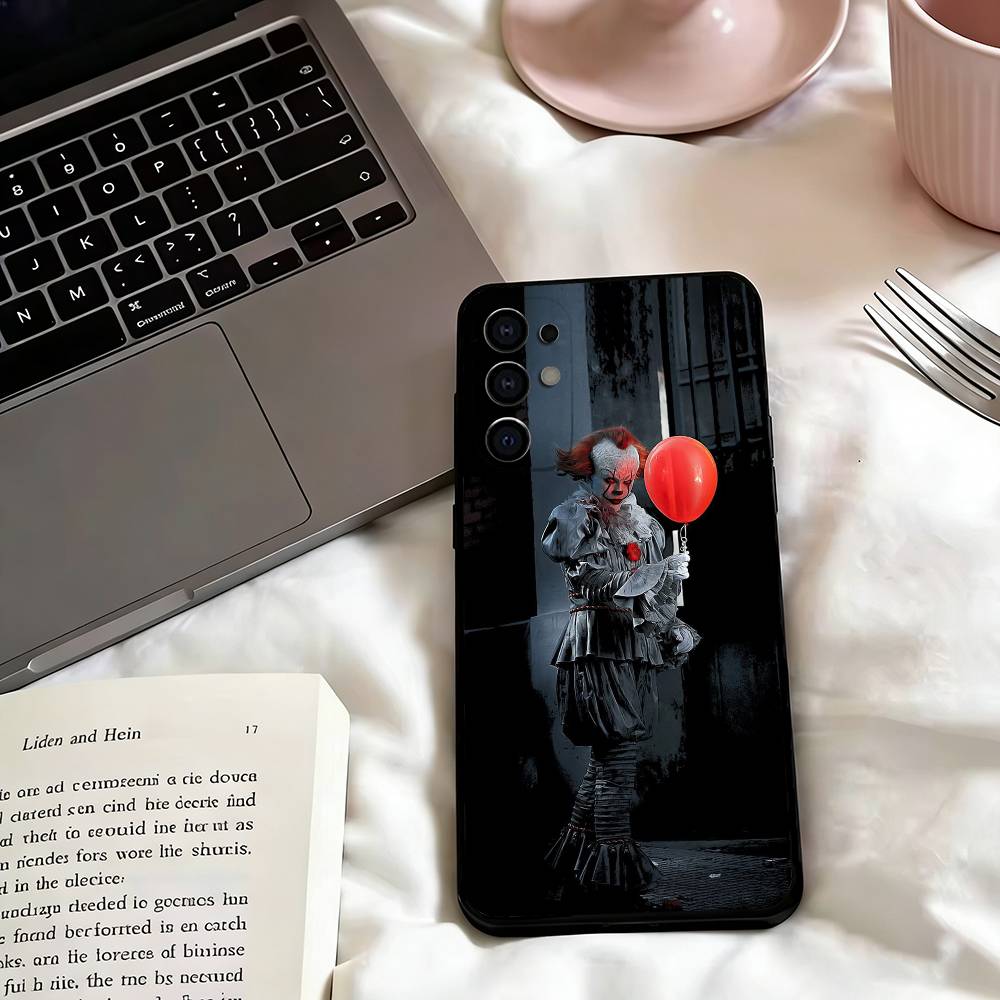 Чехол для телефона Art the Clown horror T-Terrifiers для Samsung S25, S24, S21, S22, S23, S30, Ultra, S20, Plus, Fe, Lite, Note, 10, Черный