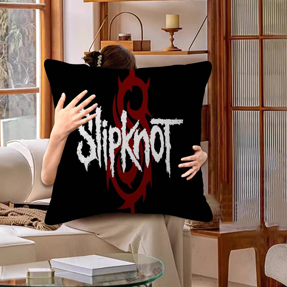 S-SlipKnotS Логотип группы Персонализированное изображение Текст Домашние декоративные подушки Бытовые подарки 45x45см