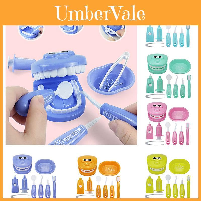 Realistic Dental Pretend Play Toy Set For Kids Plastic Material