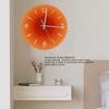 12 inch Sunset Wall Clock with Bracket Battery Operated Gradient Glass Silent Clocks for Home (No Battery)