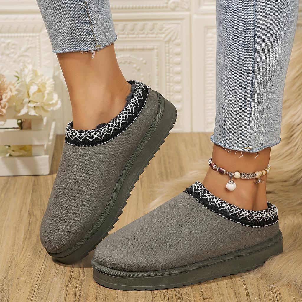 Fur Slippers Women Winter Plush Sandals Luxury Slip On Platform Slides Female Thick Sole Designer Cotton Home Shoes