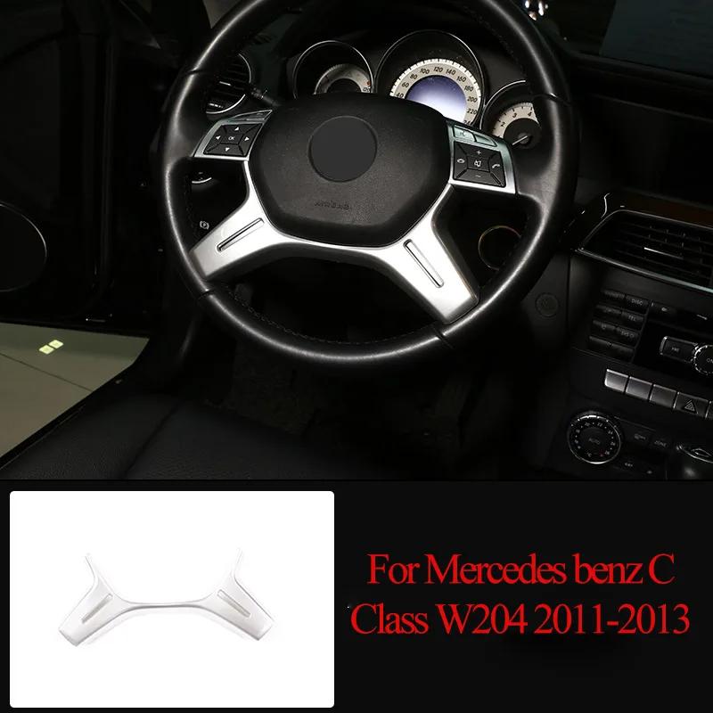 АБС Серебристый Для Mercedes benz C Class W204 C180 C200 2007-2013 Украшение Салона Автомобиля Накладки Наклейки Авто Аксессуары
