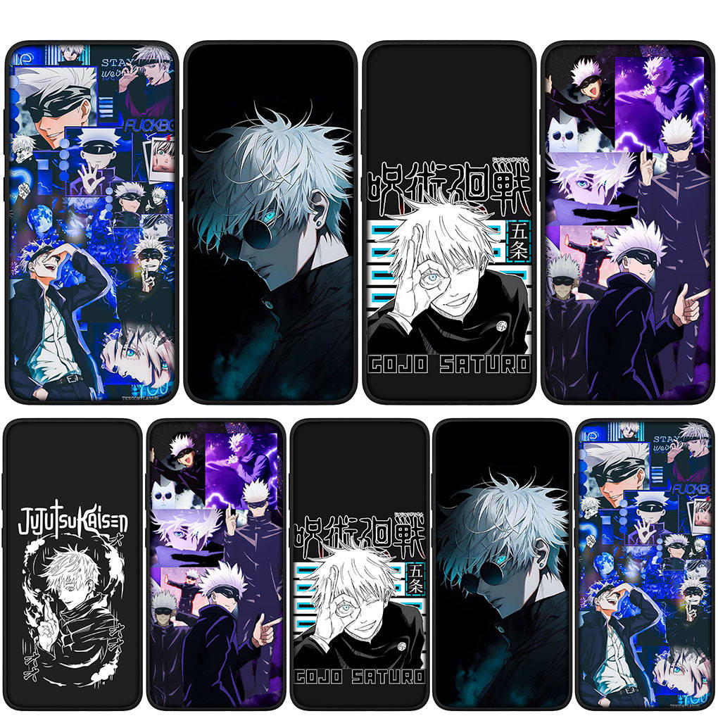 For iPhone 16 15 14 Xiaomi Redmi Note 13 12 11 Pro Max X 10 8 9 XR Samsung Galaxy S24 S23 9C OPPO Huawei Jujutsu Gojo Satoru Kaisen Cartoon Phone Case
