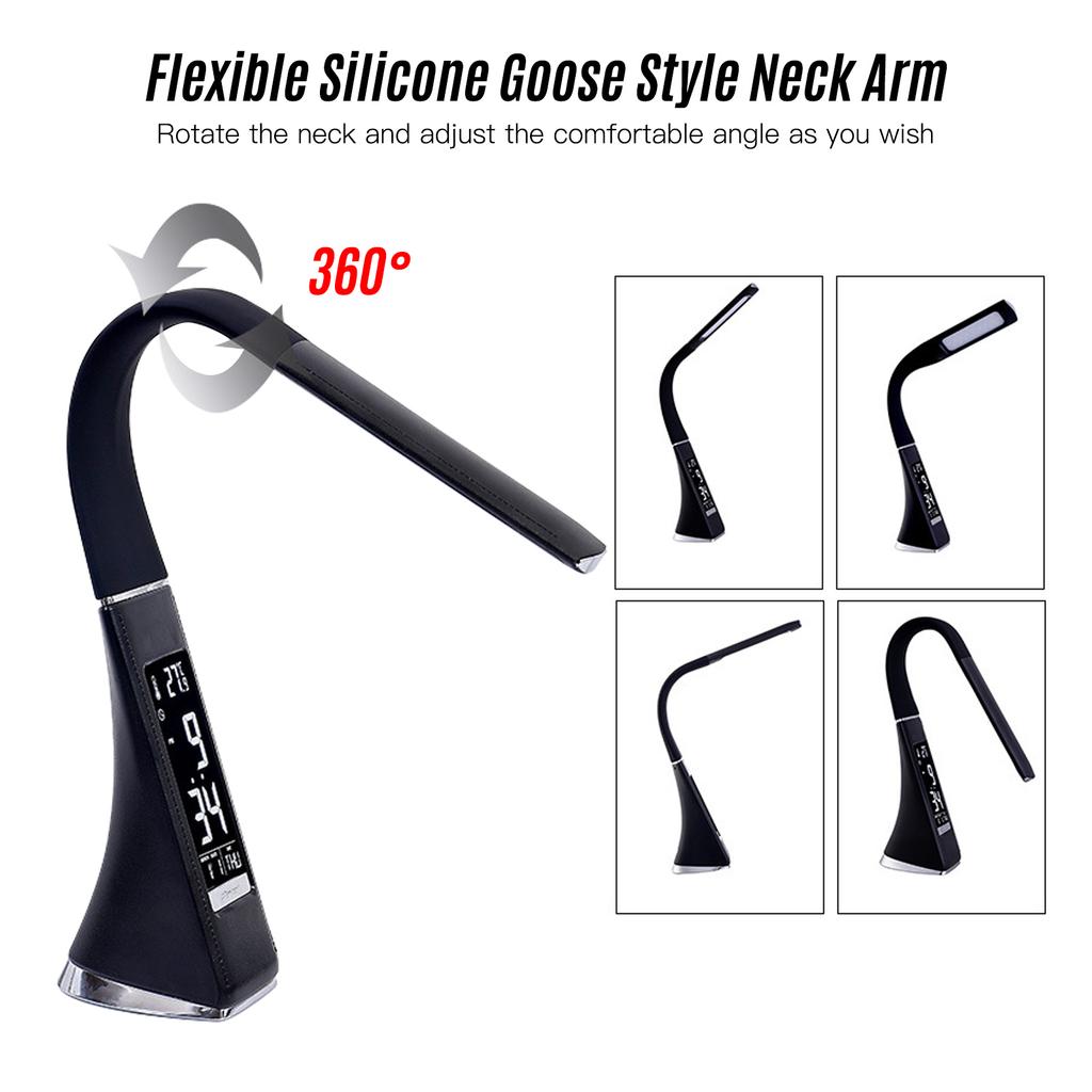 Multifunctional LED Desk Lamp Eye-Caring Table Lamp Adjustable Study Desk Light with Calendar