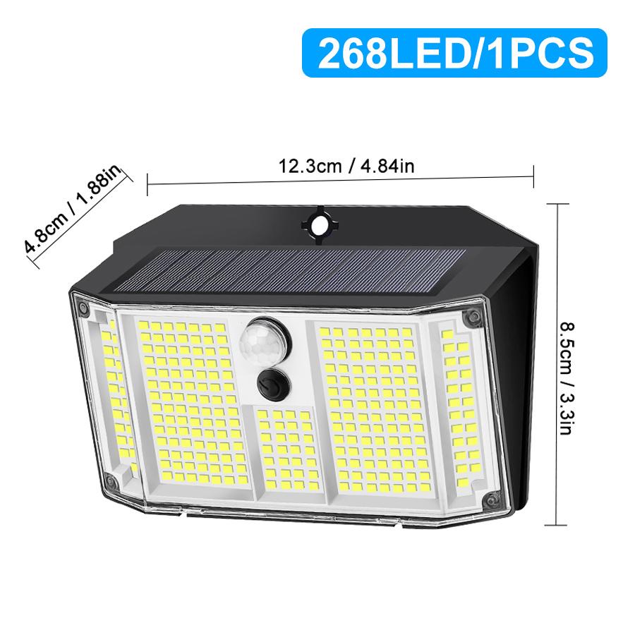 Солнечный настенный светильник безопасности для сада, маленький, с датчиком движения, для забора, уличный, сверхяркий, водонепроницаемый, 3 режима, для двора, двери, гаража