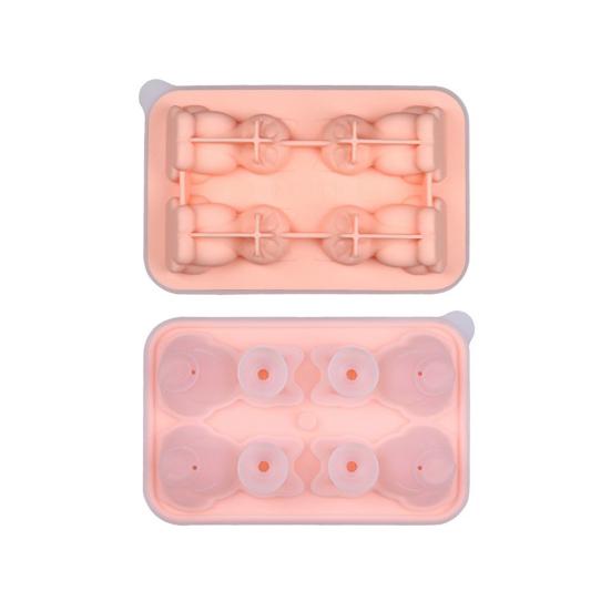 Силиконовый лоток для кубиков льда для кошек, 4 полости, пищевой легкосъемный холодильник, летний коктейль, виски, 3D форма для приготовления льда для котенка, кухонные принадлежности