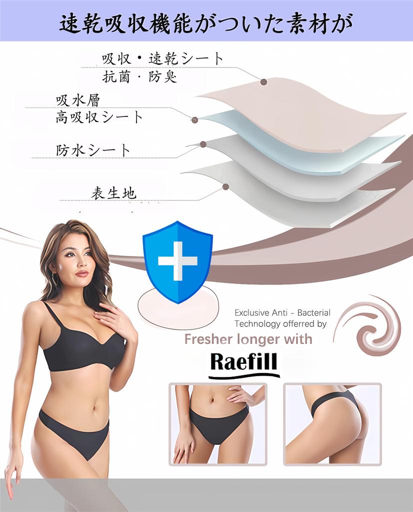 Sanitary Water 1 Piece XS [Raefill] Shorts, T-Back, Absorbent, Women's Yoga,