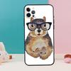 Cartoon Animal Squirrel Phone Case For iPhone 17 Air 16 15 13 12 11 14 Pro Max 12 13 mini 15 16 Plus 16e Cover Coque