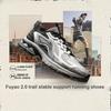 Li Ning Fuyiao 2.0 Trail Classic Retro Fashion Нескользящие износостойкие низкие кроссовки для бега Мужские кроссовки для бега Серебристо-серые ARXU011-4