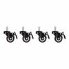 Wheels for Rack - LANBERG - Model 19 - Black - With Thread - With Brake