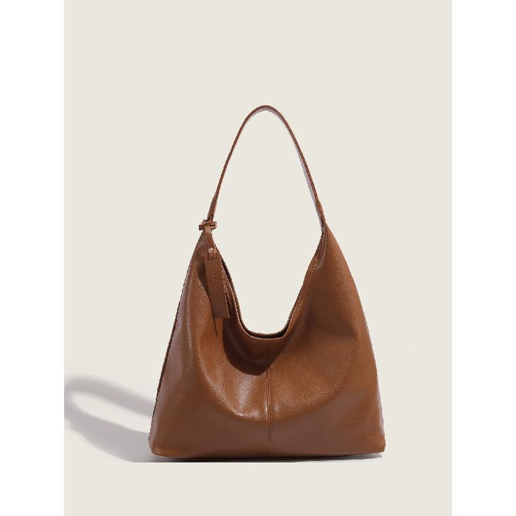 Осень Зима 2025 Простая Сумка на одно плечо из мягкой кожи, сумка под мышкой, ретро, большая вместимость, для поездок на работу, кроссбоди, сумка на одно плечо, большая сумка