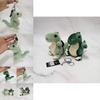 Adorable Green Plush Dinosaur Keychain Accessory Soft Cute Stuffed Toy Gift