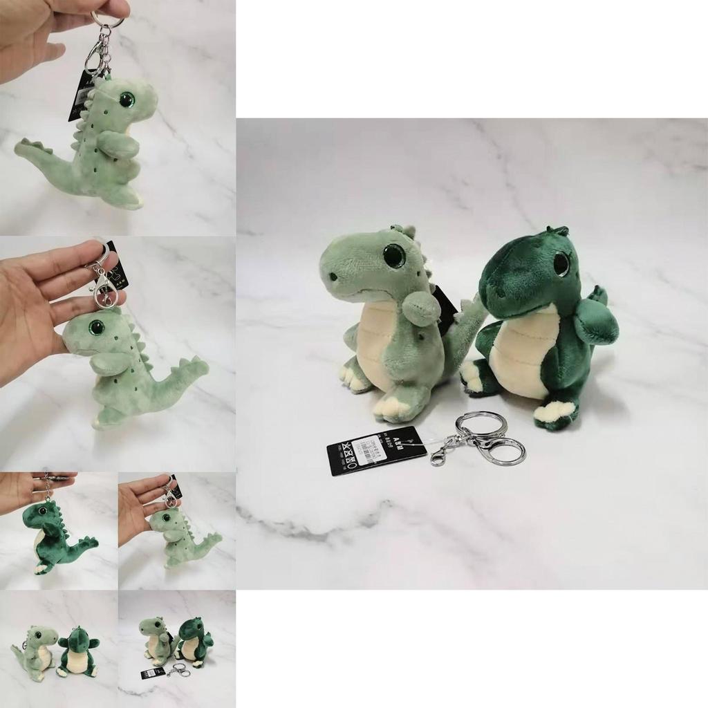Adorable Green Plush Dinosaur Keychain Accessory Soft Cute Stuffed Toy Gift