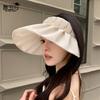 Складная шляпа-цилиндр с широкими полями и открытым верхом, высококлассная маленькая шляпка-ракушка, летняя уличная складная солнцезащитная шляпа от солнца для детей