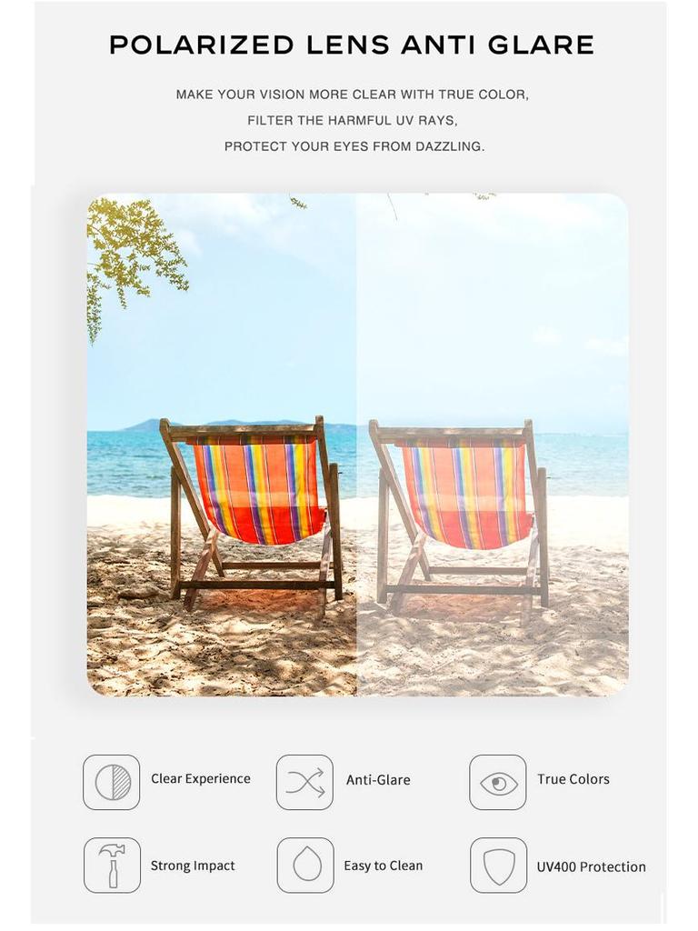 Ретро Поляризованные Мужские Солнцезащитные Очки для Вождения UV400 - Универсальный Европейский и Американский Стиль