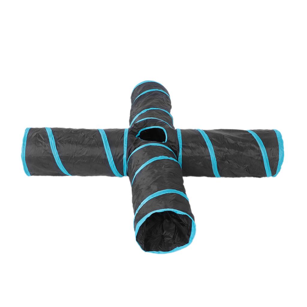 Туннель для игр с домашними животными, складной, 4-ходовой, с сумкой для хранения для кошек, собак, кроликов, для помещений и