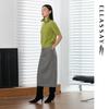 ELLASSAY Autumn/Winter Elegant Wool-Cashmere Lapel Knit Pullover