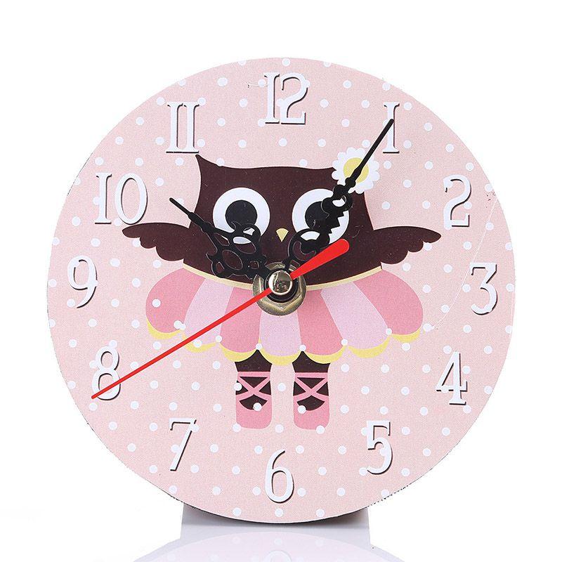 Очаровательные настенные часы с мультяшным изображением совы, белки и дерева для дома, детской комнаты, декора