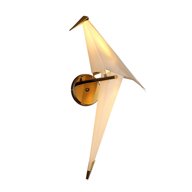 Paper Crane 49cm Lighting 220vled*6W Lamp Creative Design Origami Bird Night Lamp Kinkiet Lounge Kinkiet, White Light