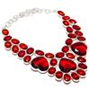 Mozambique Garnet Handmade 925 Sterling Silver Jewelry Necklace 18" V0T44