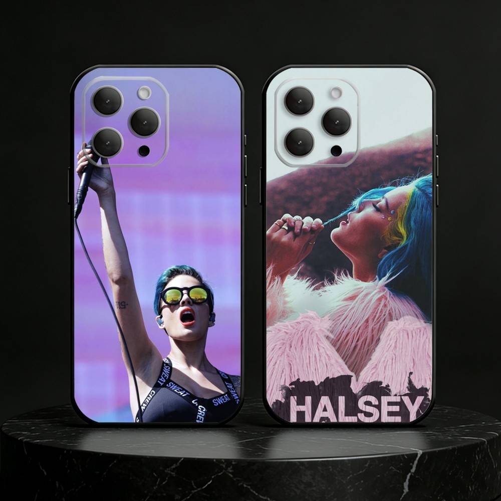 Singer H-Halsey Phone Case For iPhone 17,16,15,14,13,12,11 Plus,Pro,Max,Mini Silicone black Soft Cover