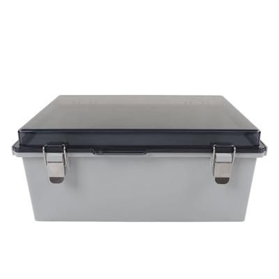 Электротовары Водонепроницаемая электрическая распределительная коробка Прозрачная крышка Погодозащитный электрический шкаф для наружного использования Серый