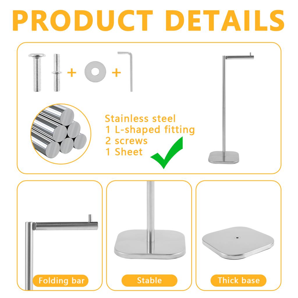 Напольные держатели для туалетной бумаги из нержавеющей стали, подставка для туалетной бумаги, нержавеющая подставка для рулона туалетной бумаги, для ванной комнаты