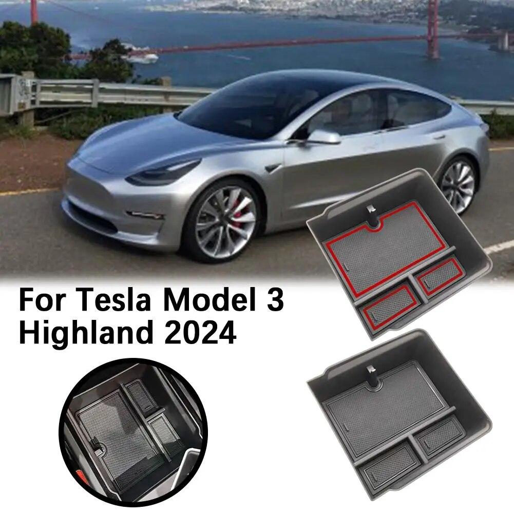 Для Tesla Model 3 Highland 2024, центральная консоль, подлокотник, ящик для хранения, органайзер, запасные аксессуары для салона автомобиля, новинка 2023 года