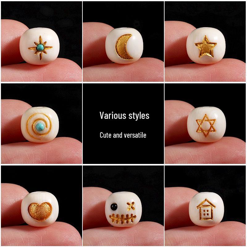 Браслет из мамонтовой кости в виде бочонков с Солнцем, Луной и Звездами, с буддийскими аксессуарами Кинг-Конг Бодхи