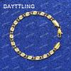 Charm 925 Sterling Silver 18K Gold 8 Inches Simple Chain Bracelet Women Men Fashion Luxury Wedding Gift Jewelry