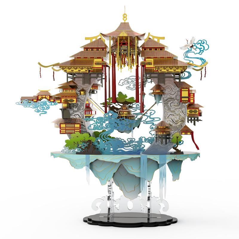 3D металлический сборный пазл-модель древней архитектуры, сложная поделка «сделай сам» для взрослых, точные компоненты, вырезанные лазером