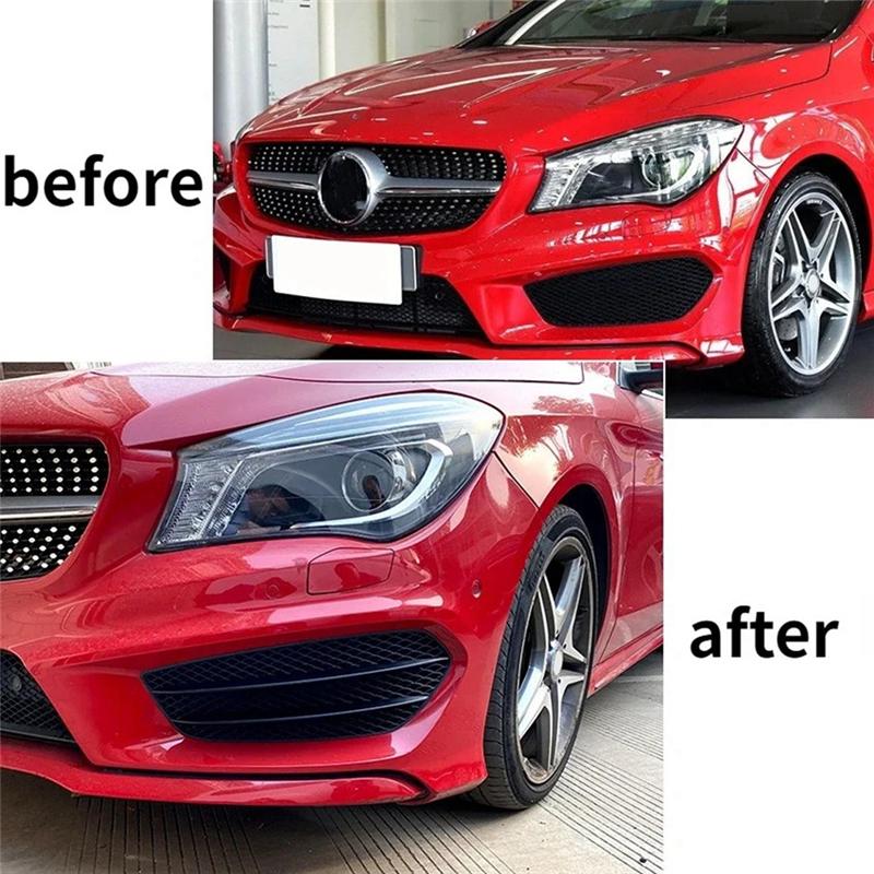 Уникальная решетка-заглушка противотуманной фары для переднего бампера Mercedes Benz CLA Class C117 CLA200 250 CLA45 AMG 2013-2015 Комплект решеток