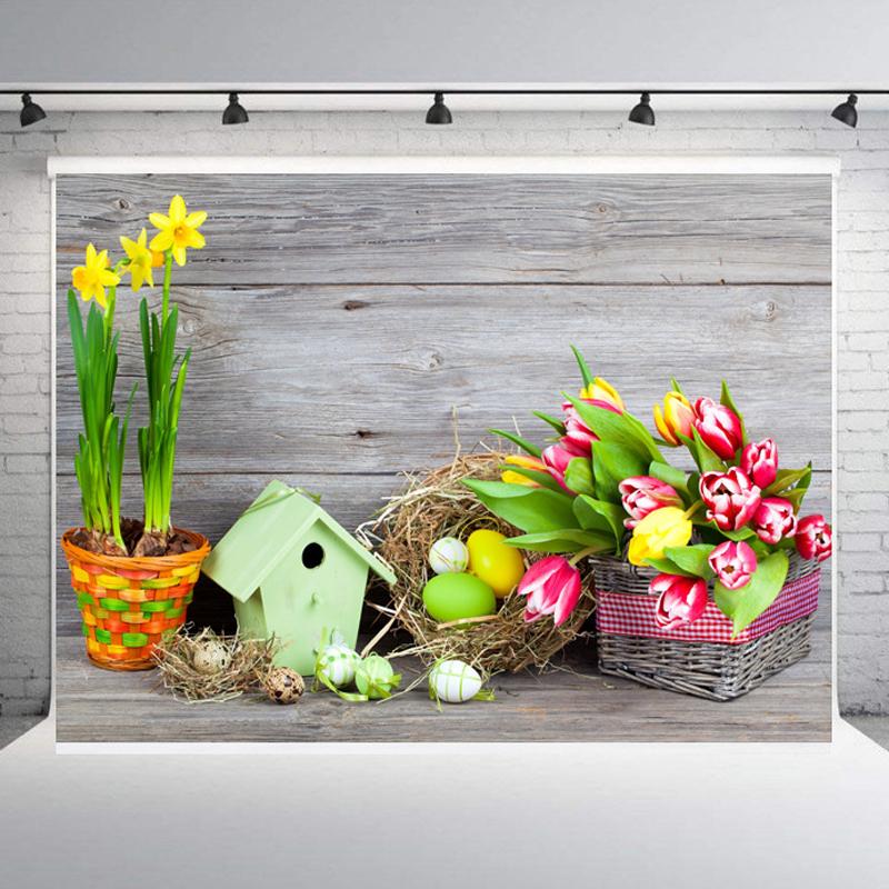Пасхальный фон для вечеринки, фон для фотосъемки, кролик, цветные яйца, реквизит для детской фотостудии