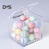 Прозрачные акриловые коробки, маленькие квадратные кубические контейнеры с крышкой, пластиковый органайзер для хранения конфет, таблеток, крошечных ювелирных изделий