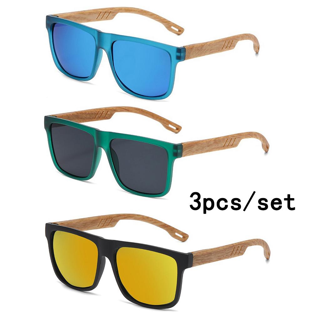 3Pcs/set New Square Sunglasses Women Men Rectangle Sun Glasses Female Oval Eyewear Oculos De Sol for Male Female Eyeglasses