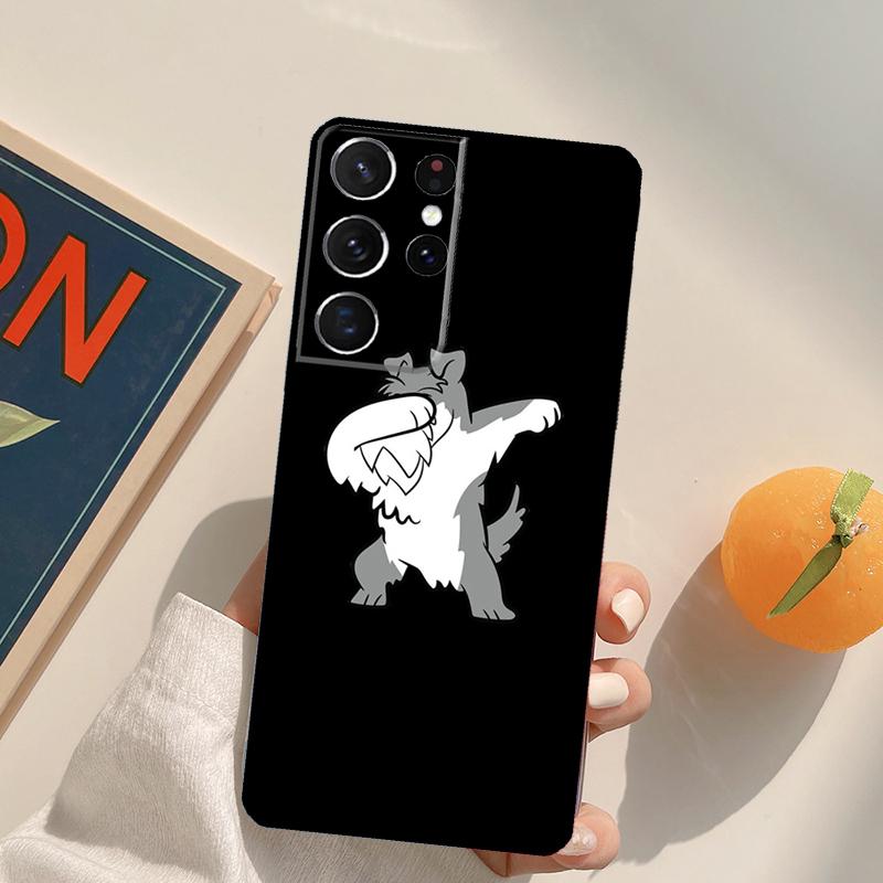 Cartoon Schnauzer Dog Case For Samsung Galaxy S21 S22 S23 Ultra S8 S9 S10 Note 10 Plus Note 20 Ultra S20 FE Coque