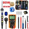 80W Soldering Iron Digital Solder Set Multimeter Desoldering Pump Solder Heat Pencil Welding
