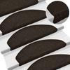 VidaXL Self-adhesive Stair Treads 10 Pieces 65 X 21 X 4 Cm Dark Brown Semicircular Large 149711