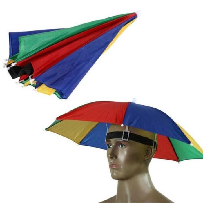 Foldable Hat Umbrellas Outdoor Unisex Sun Rain Cap Fishing Beach Camping Head Hats Camouflage Rainbow Headwear