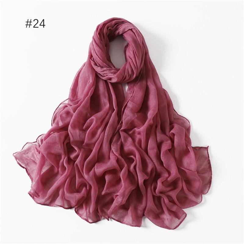 58 Colors Women Candy Color Voile Scarf Plain Solid Pashmina Female Warm Cotton Viscose Scarves Blanket Shawls And Wraps Bufanda