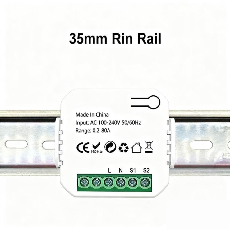 1 Channel Energy Meter 80A Current Voltage Changer Clamp Electricity Statistics Monitoring Device for Home Voice Control