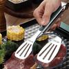 1pc Non Slip Stainless Steel Food Tongs Meat Salad Bread Clip Barbecue Grill Buffet Clamp Cooking Tools Kitchen Accessories
