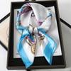 70x70cm Luxury Square Silk Scarf for Women Silk Feeling Shawl Satin Hijab Fashion Wraps Hair Bands Ribbon Headband Bandana