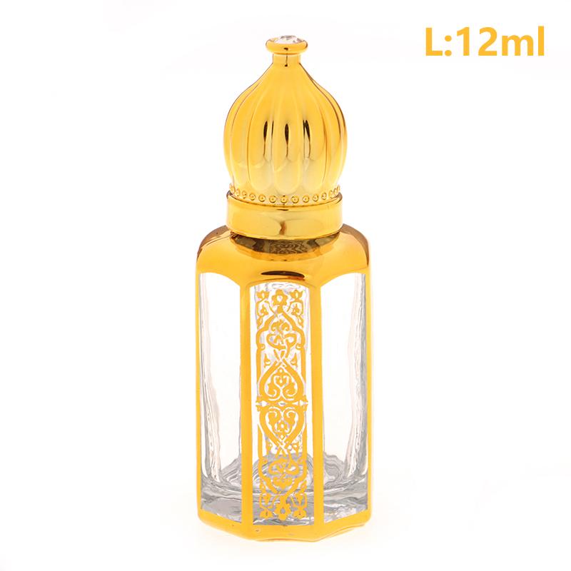 6/9/12 мл портативные стеклянные флаконы с роликами для эфирных масел арабские золотые многоразовые флаконы для духов пустые контейнеры с роликовыми шариками