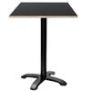 60 X 60 Cm High Table - Bazila Model Black Wooden Edges