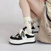 Модная универсальная ретро платформа белые туфли женские новые осенние на шнуровке верхняя одежда популярные повседневные спортивные кеды женская обувь