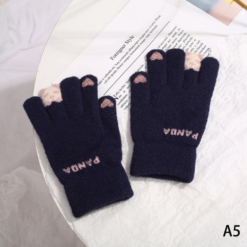 Детские перчатки Aldult Kawai Cold Protection Winter Plush Sleeves Stretch Knit