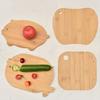 1 Pc Creative Mini Animal Bamboo Cutting Board, Baby Food Sorting Cutting Board, Fruit Cutting Board, Kitchen Home Cutting Board