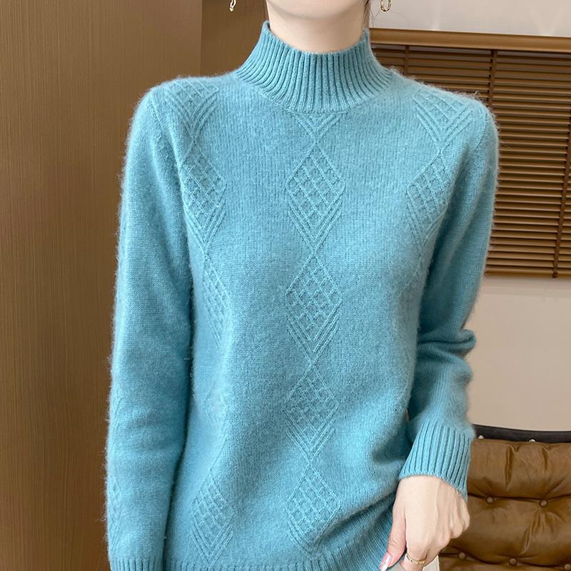 Женский кашемировый свитер Qinghe кашемир 30% кашемир 70% шерсть осенне-зимний пуловер теплый и модный
