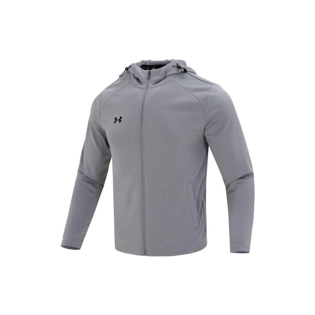 Under Armour Logo Print Sports Running Fitness Training Hoodie Jacket Men Jackets Gray 23600303-014